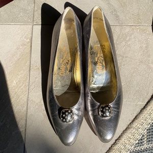 Salvatore Ferragamo Vintage Women’s Heels Silver